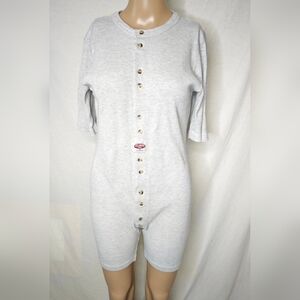 No Limits vintage cropped button up union suit